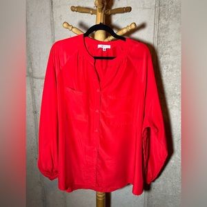 2X Daily Thread Red Blouse